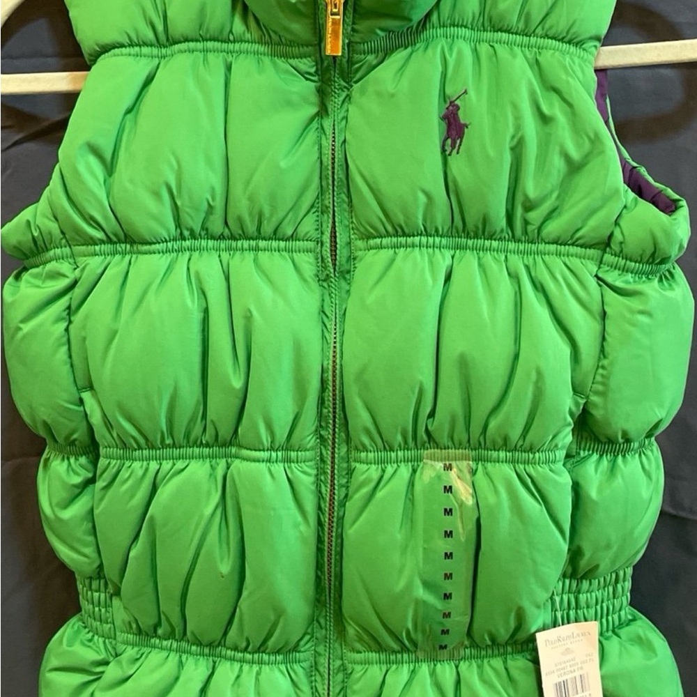 Ralph Lauren Bright Green Quilted Vest